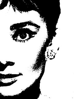 Audrey Hepburn Special Abstract Edition Framed Art Print
