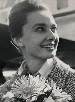 Audrey Hepburn With Daisies Fine Art Print