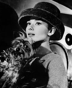 Vintage Audrey Hepburn with Dog in "Funny Face" Globe Photos Fine Art Print