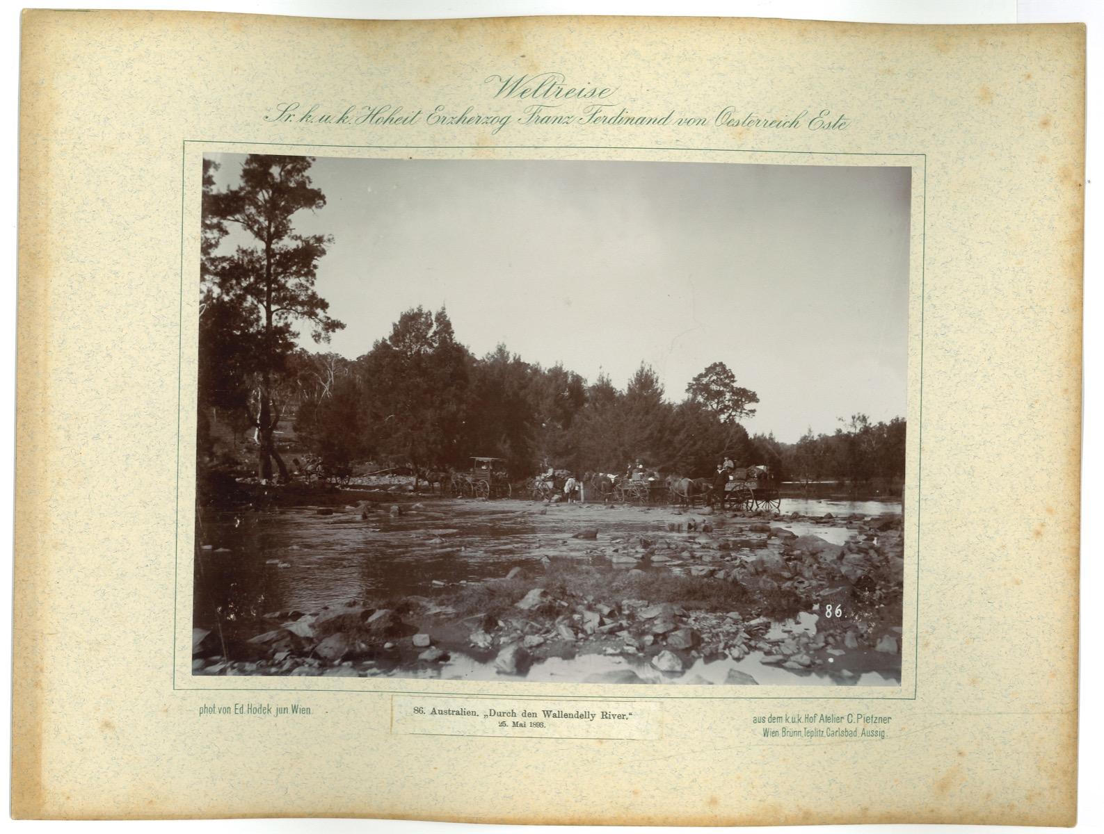 Unknown Portrait Photograph – Australien - Durch den Wallendelly River - Original Vintage-Foto 1893