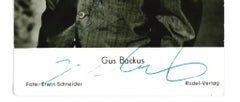Autograph Portrait of Gus Backus - Vintage b/w Postcard - 1960s