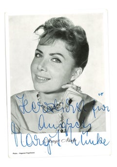 Vintage Autograph Portrait of Margit Nünke - Original b/w Postcard - 1950s