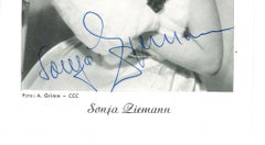 Portrait autographié de Sonja Ziemann - Carte d'origine b/w des années 1960