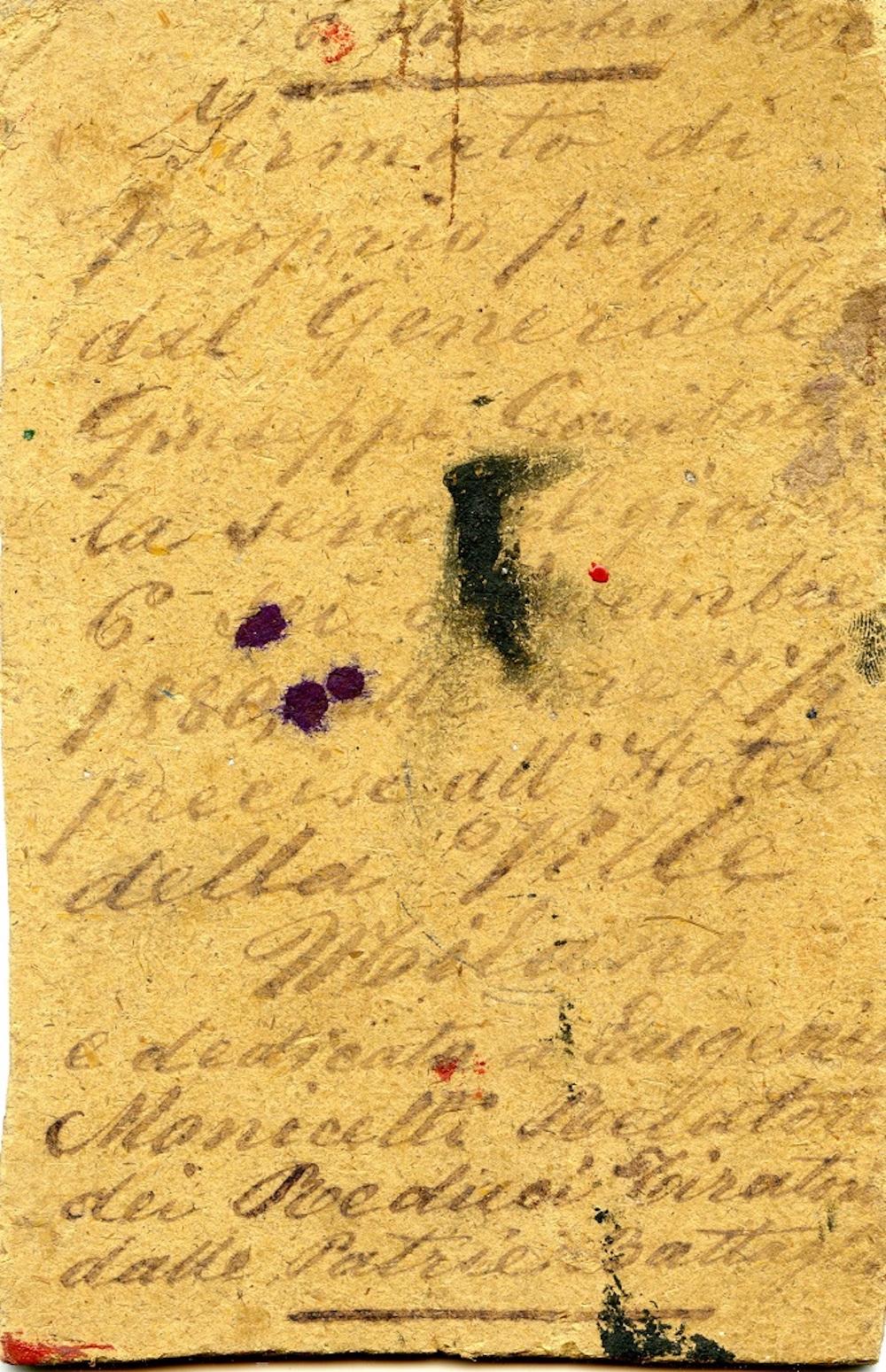 Autographisches Porträt und Ehering von Giuseppe Garibaldi - 1880er Jahre – Photograph von Unknown