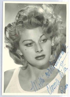 Autographed Portrait of Anna Vita - Vintage Photo - 1960s