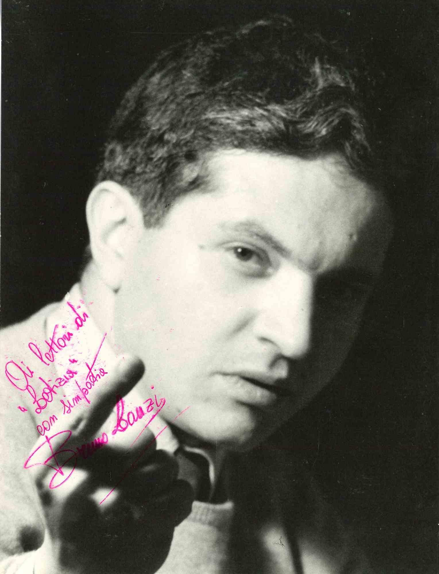 Autographed Portrait of Bruno Lauzi - Vintage Photo - 1960s