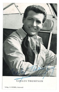 Vintage Autographed Portrait of Carlos Thompson - 1960s