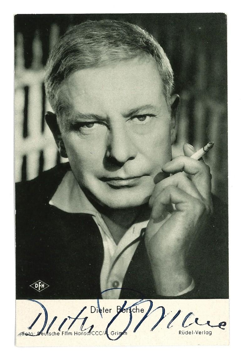 Unknown Portrait Photograph - Autographed Portrait of Dieter Borsche - 1960s