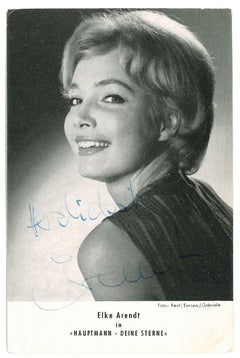 Autographed Portrait of Elke Arendt - Vintage b/w Postcard - 1950s