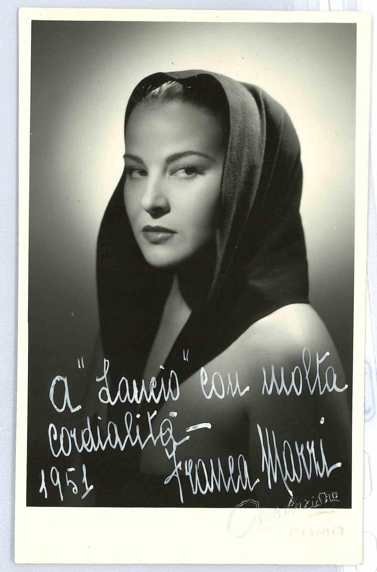 Retrato autografiado de Franca Marzi  - Foto de época - Años 60