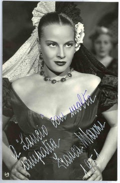 Autographiertes Porträt von Franca Marzi - Vintage Foto - 1960er Jahre