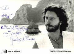 Autographiertes Porträt von Gianluigi Di Franco - Vintage Foto - 1980er Jahre