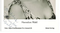 Autographed Portrait of Hannelore Wahl - 1960s