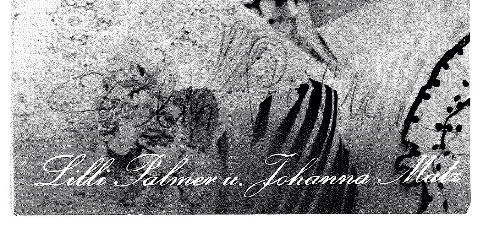 Autographed Portrait of iLilli Palmer und Johanna Matz -Vintage Postcard - 1950s - Photograph by Unknown