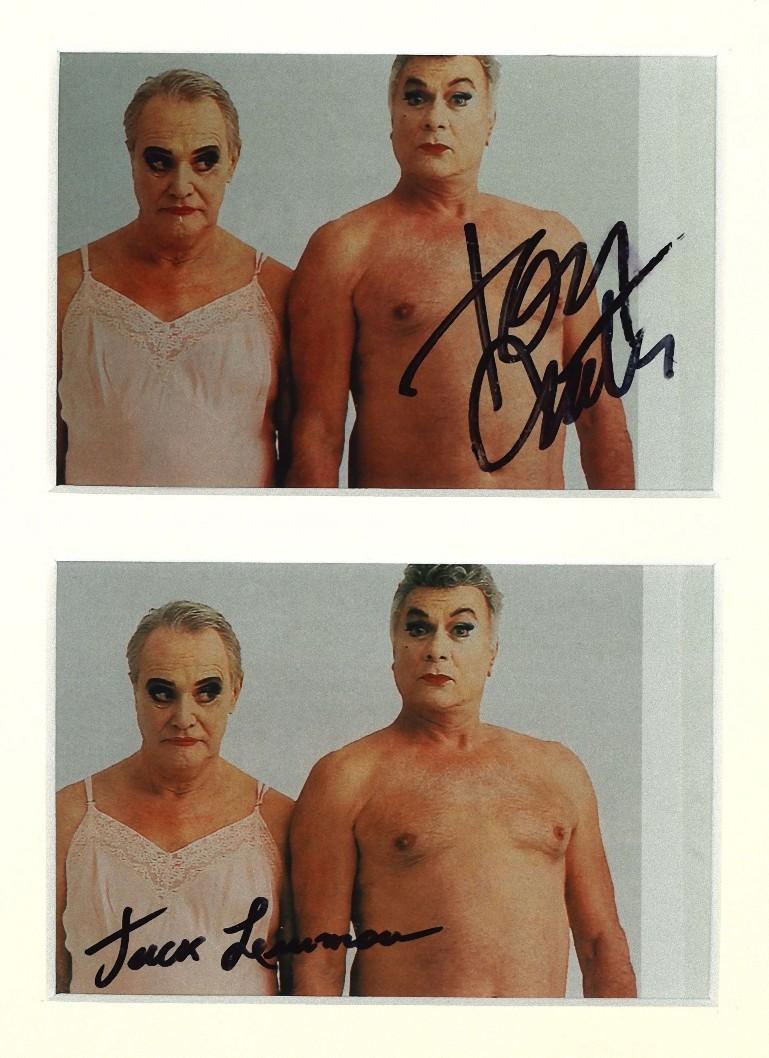 Unknown Portrait Photograph - Autographed Portrait of Jack Lemmon and Tony Curtis  - 1970s