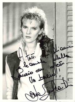 Autographed Portrait of Lena Biolcati - Vintage Photo - 1980s
