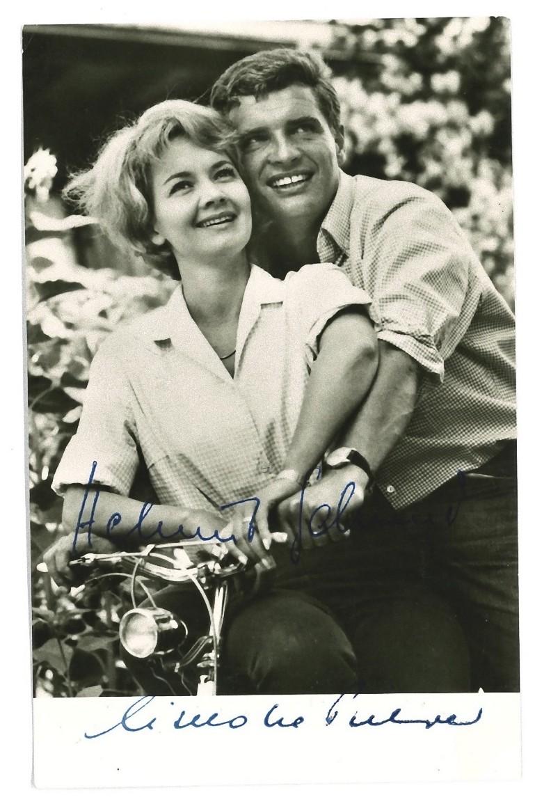 Retrato autografiado de Lilo Pulver y Helmut Schmid -  1950's