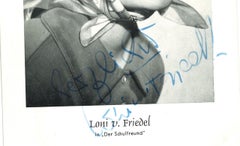 Autographed Portrait of Loni V. Friedel - Original b/w Postcard Portrait - 1950s
