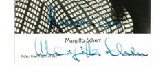 Autographed Portrait of Margitta Scherr - Vintage b/w Postcard - 1960s