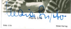 Autographed Portrait of Maria Litto - Original b/w Postcard - 1950s