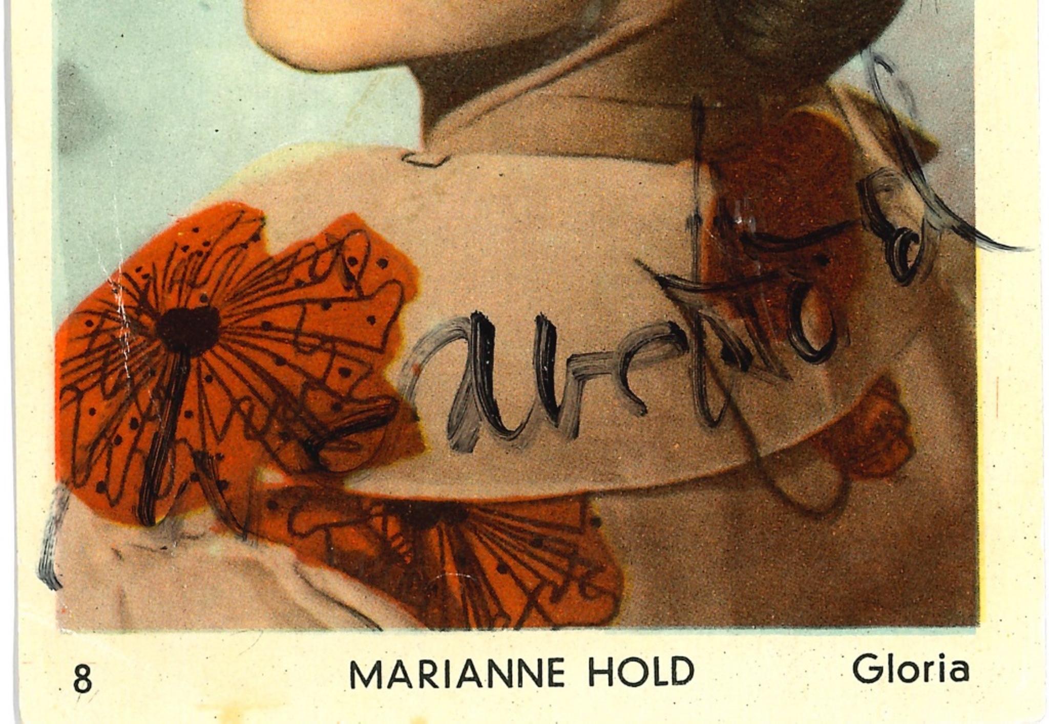 Autographed Portrait of Marianne Hold - 1960s - Photograph by Unknown