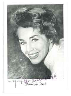 Portrait autographié de Marianne Koch - Souvenirs de famille - années 1960