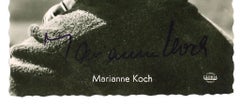 Autographed Portrait of Marianne Koch- Vintage b/w Postcard - 1950s