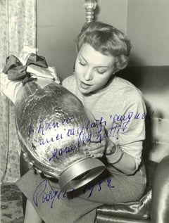 Autographiertes Porträt von Mariella Lotti - Vintage Foto - 1960er Jahre