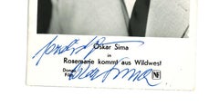 Autographed Portrait of Oskar Sima - Vintage b/w Postcard - 1956