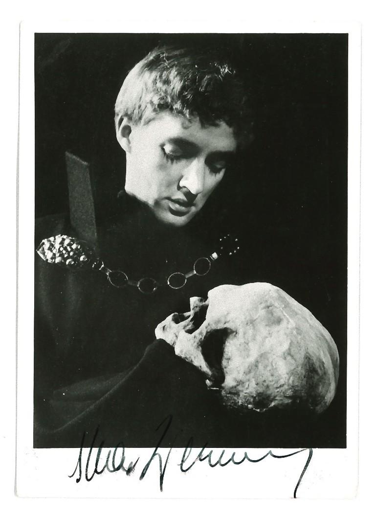 Unknown Portrait Photograph - Autographed Portrait of Oskar Werner - Vintage b/w Postcard - 1960s