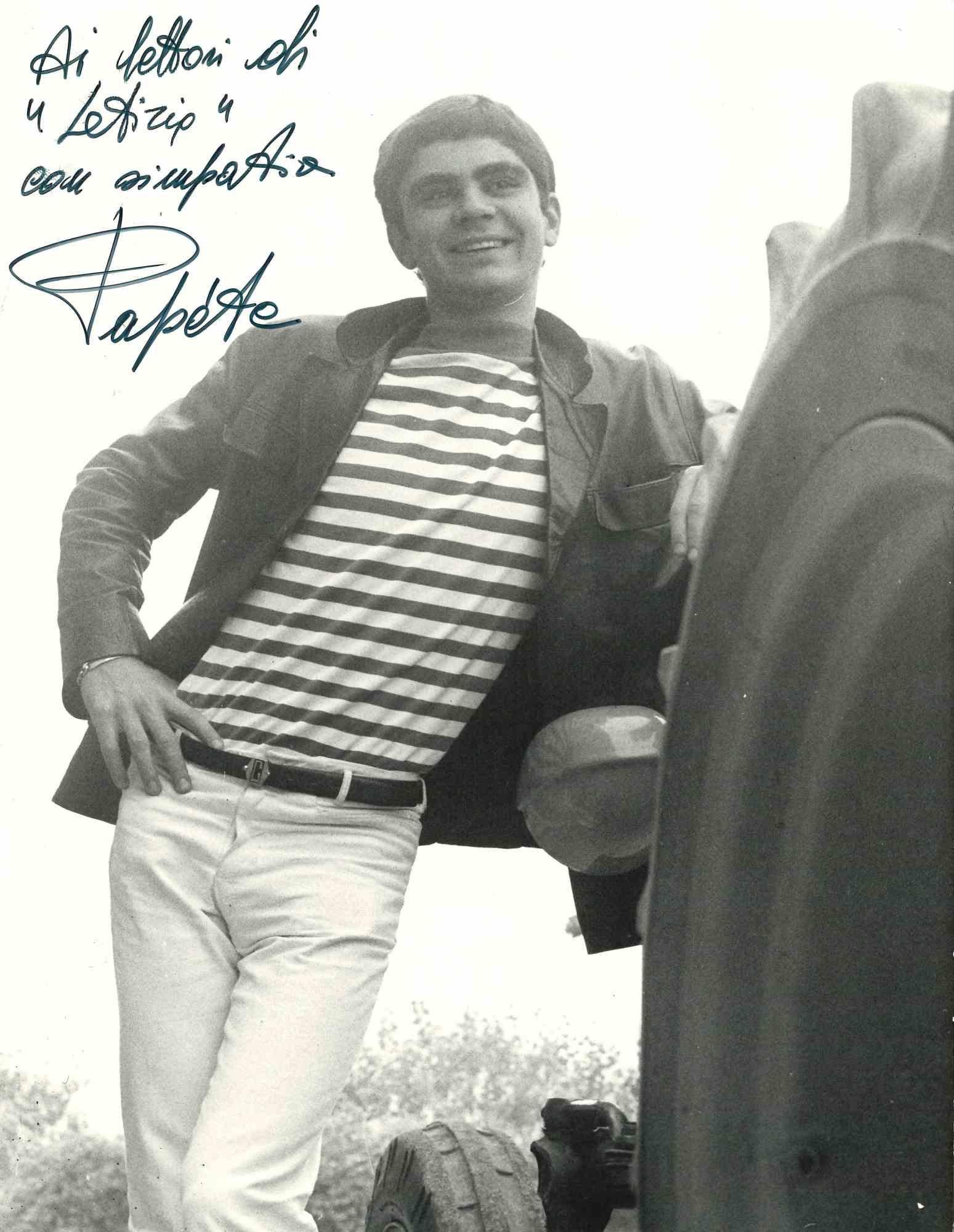 Autographed Portrait of Papete - Vintage Photo - 1960s