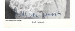 Autographed Portrait of Ruth Leuwerik - Vintage b/w Postcard - 1950s
