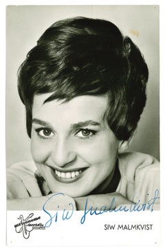 Vintage Autographed Portrait of Siw Malmkvist - 1960s