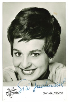 Autographisches Porträt von Siw Malmkvist - 1960er Jahre
