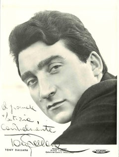 Autographed Portrait of Tony Dallara - Vintage Photo - 1960s