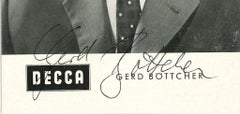 Autographed Postcard by Gerd Böttcher - Vintage b/w Postcard - 1960s