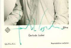 Autographed Postcard of Gerlinde Locker - Original b/w Postcard - 1960s
