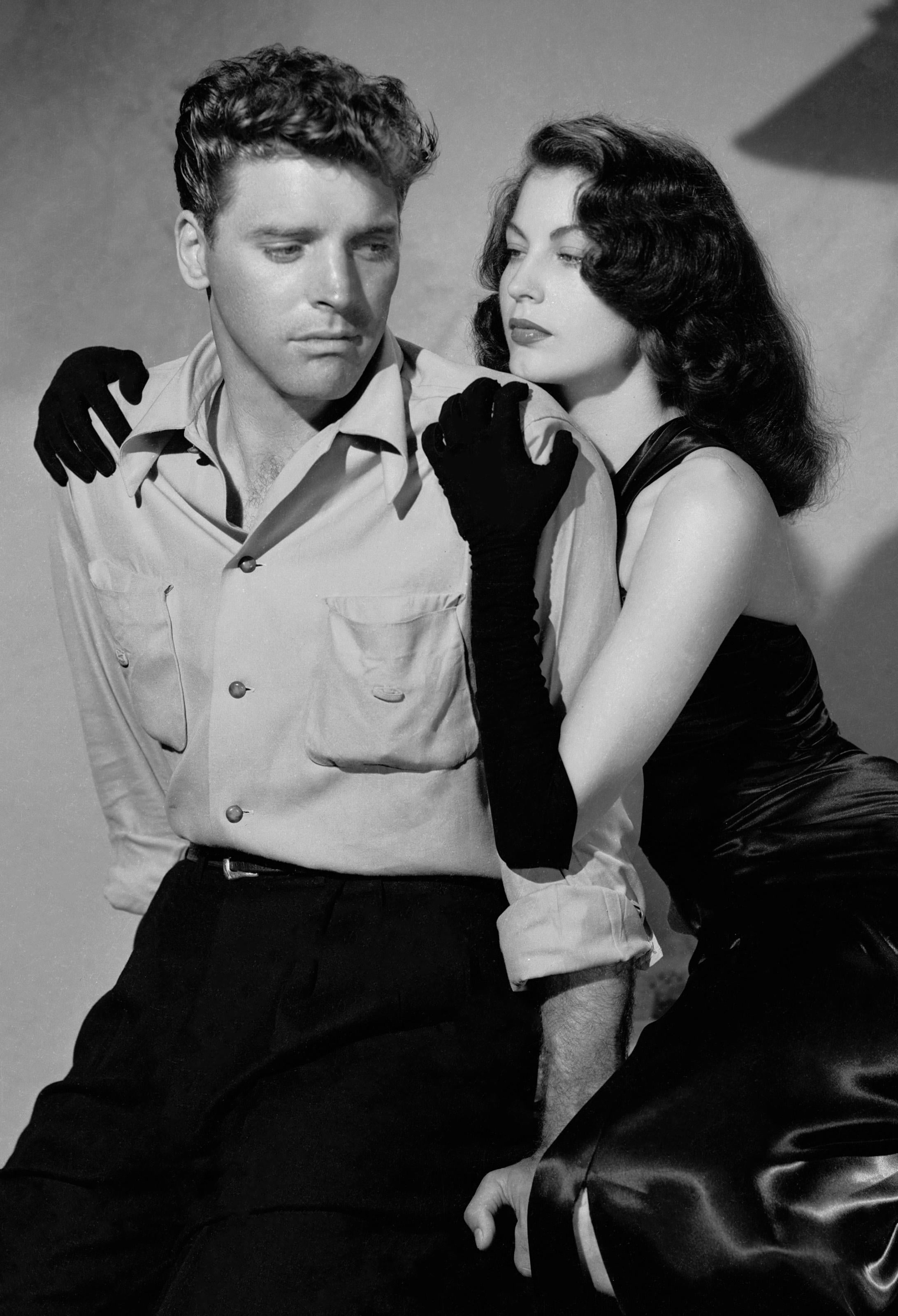 Unknown Black and White Photograph - Ava Gardner and Burt Lancaster "The Killers" Globe Photos Fine Art Print