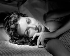 Vintage Ava Gardner Glamorous Portrait Lying Down Globe Photos Fine Art Print