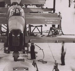 Avro Lancaster Bombers in Factory original 1942 silver gelatin press photograph