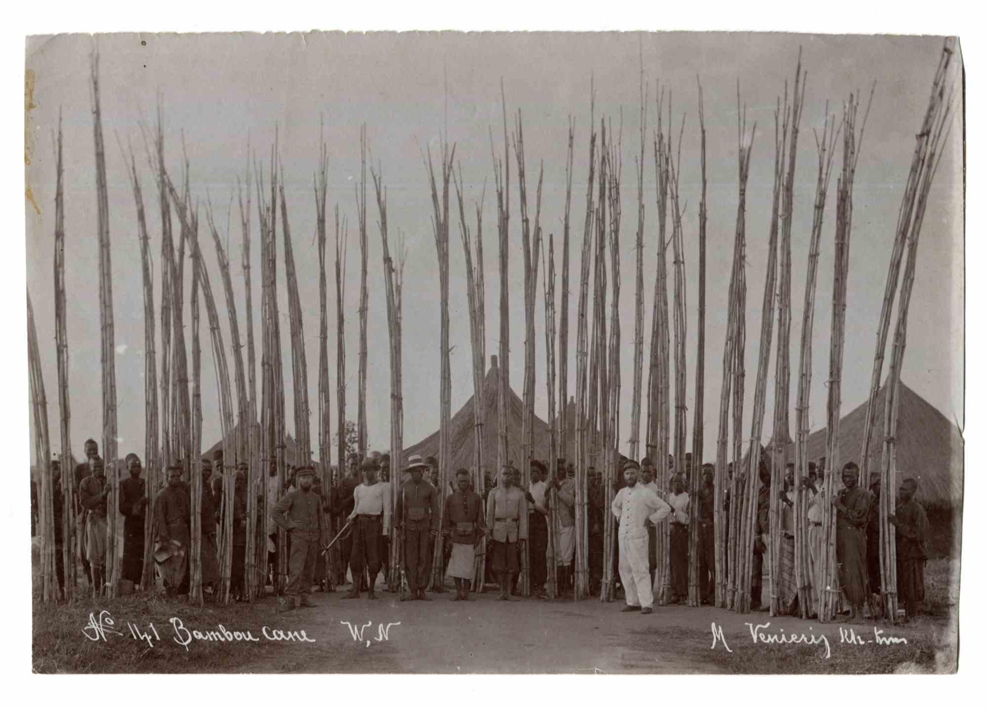 Landscape Photograph di Unknown - Bastoncini di bambù in Sudan - Foto d'epoca - Inizio XX secolo