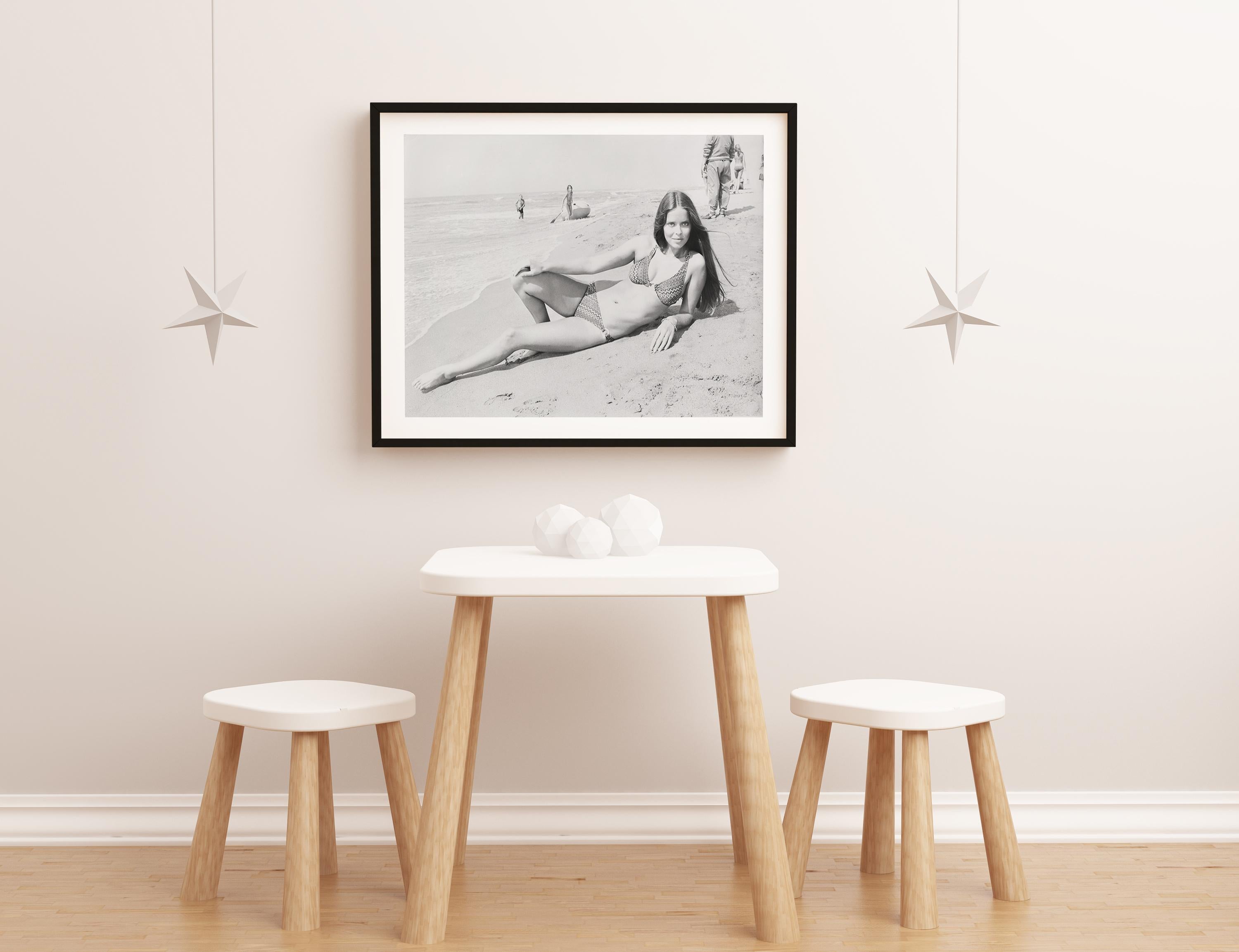 Barbara Bach: Sexy 007 Bond Girl in Bikini Fine Art Print - Contemporary Photograph by Unknown