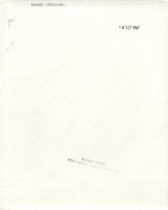 Barbra Streisand Posing on Stool Vintage Original Photograph