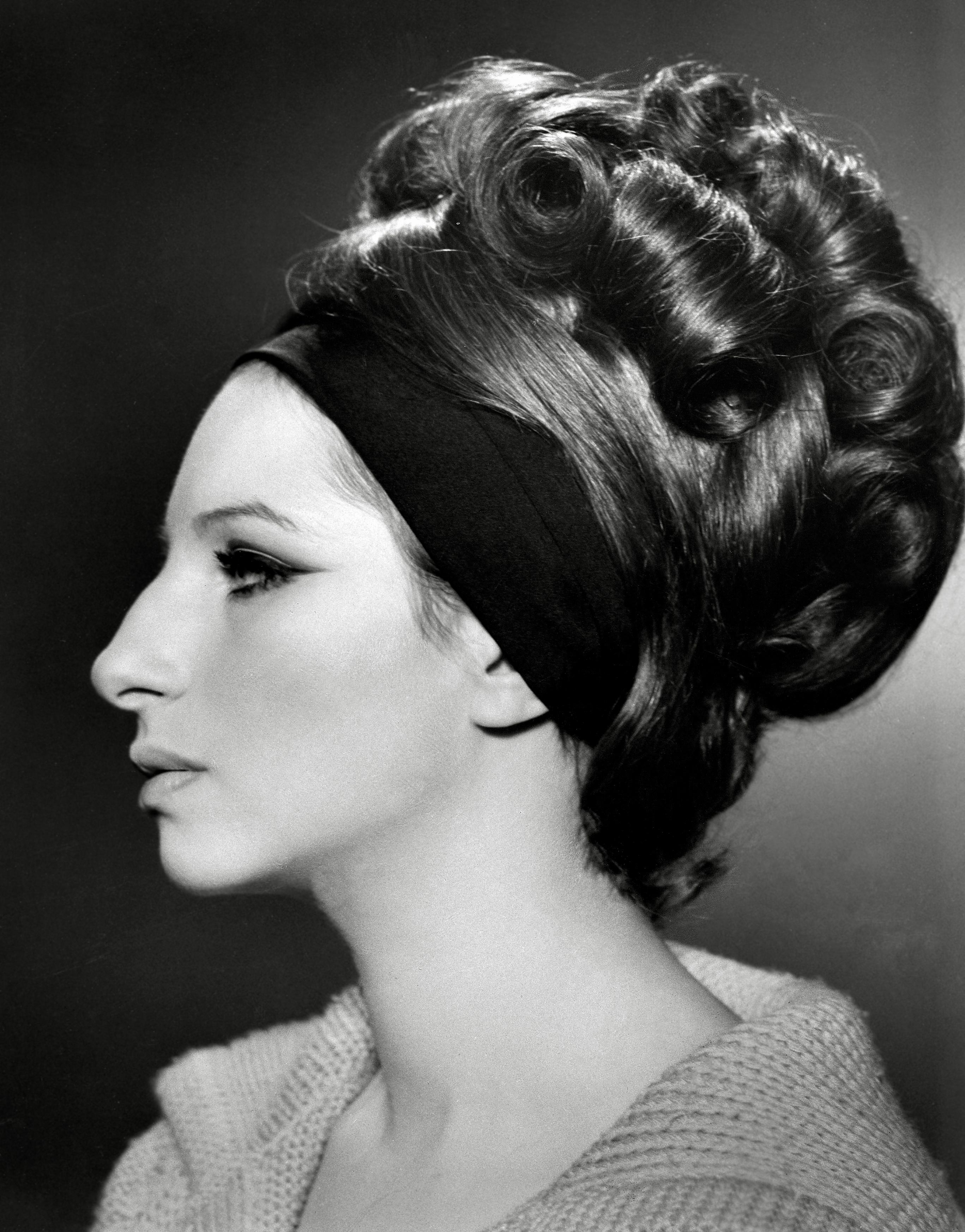 Unknown Black and White Photograph - Barbra Streisand Stunning Profile Globe Photos Fine Art Print