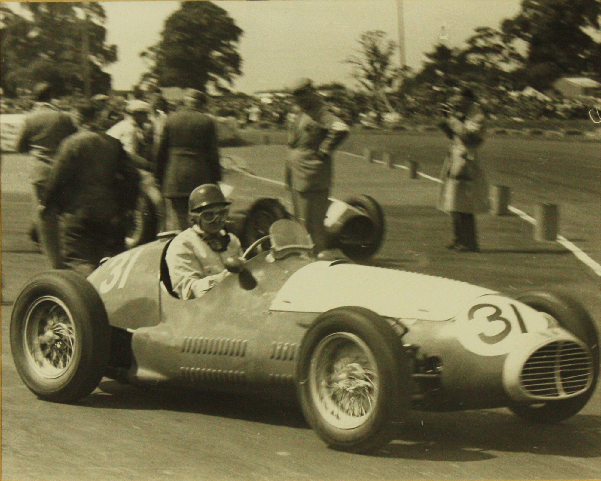 Baron Emmanuel 'Toulo' de Graffenried British Grand Prix 1953 - Photograph by Unknown