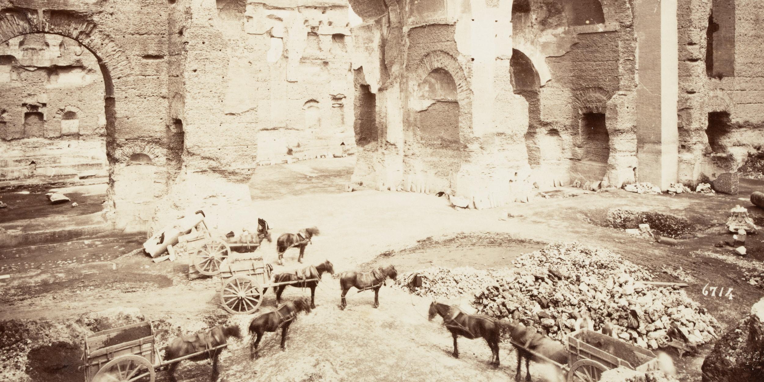 Baths of Caracalla, Rome - Photograph by Fratelli Alinari