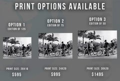 Beatles on Bikes Globe Photos Fine Art Print
