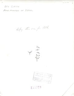 Ben Gurion: Prime Minister of Israel Vintage Original Photograph