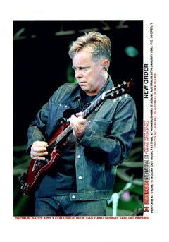 Bernard Summer of New Order Performing Vintage Original Photograph