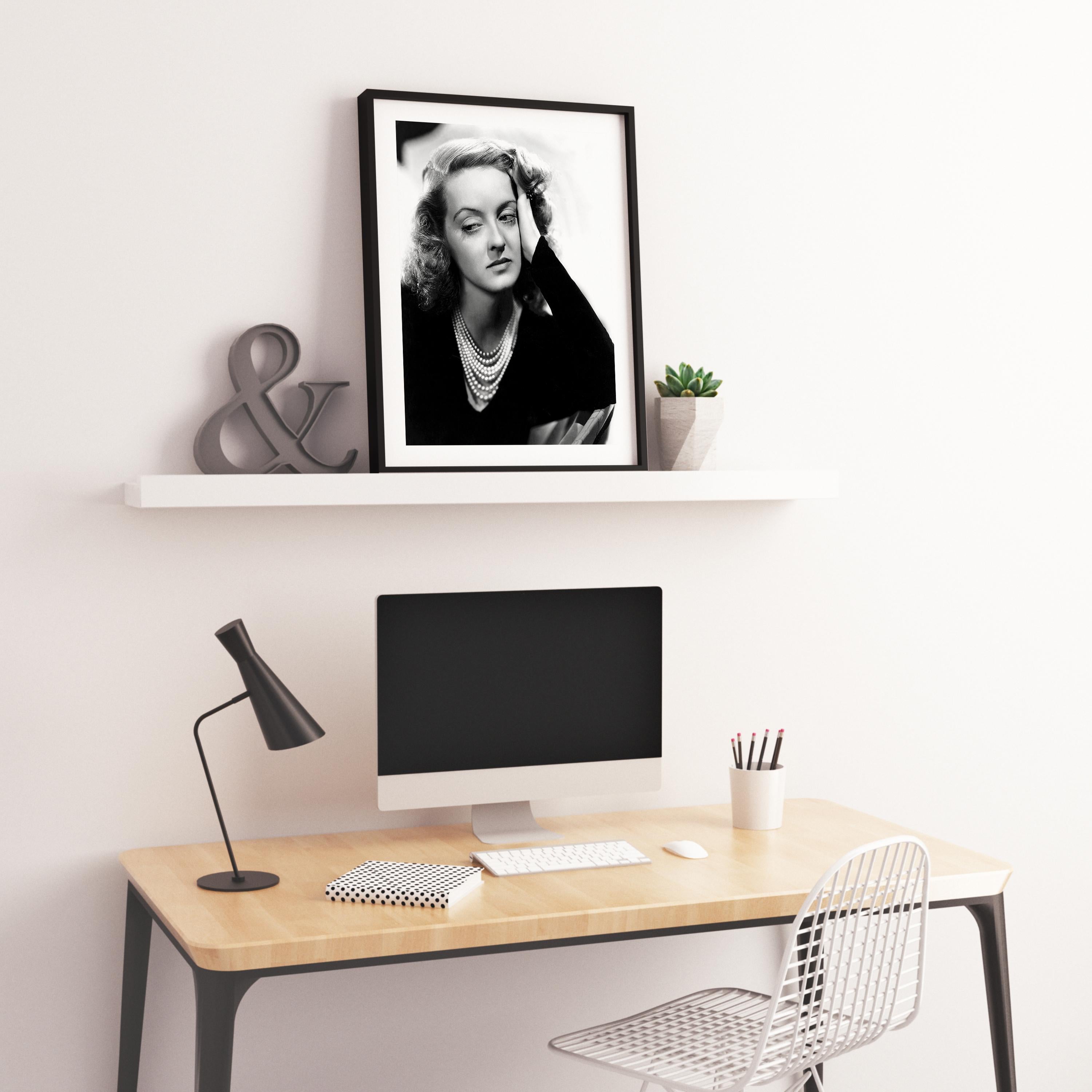 Bette Davis in Pearls Globe Photos Fine Art Print For Sale 2